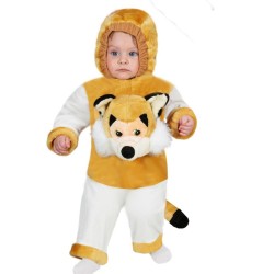 Costume Neonato Piccola Volpe 7–9 Mesi – Tuta Morbidissima con Cappuccio in Pellicciotto Ecologico Made in Italy