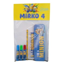 Set Cancelleria Minions Personalizzato per Compleanno Bambini – Regalino Fine Festa Originale, Utile e Indimenticabile