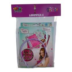 Set Regalo Festa Disney Violetta™ – Braccialetti Componibili con 18 Charm + Cerchietto Gadget Fine Festa Compleanno Bambine