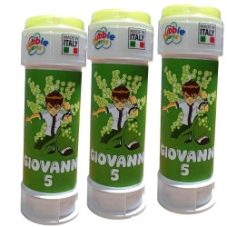 Bolle Magiche Ben 10 Personalizzate – Regali Fine Festa con Nome e Età del Festeggiato | 60ml di Gioia e Divertimento