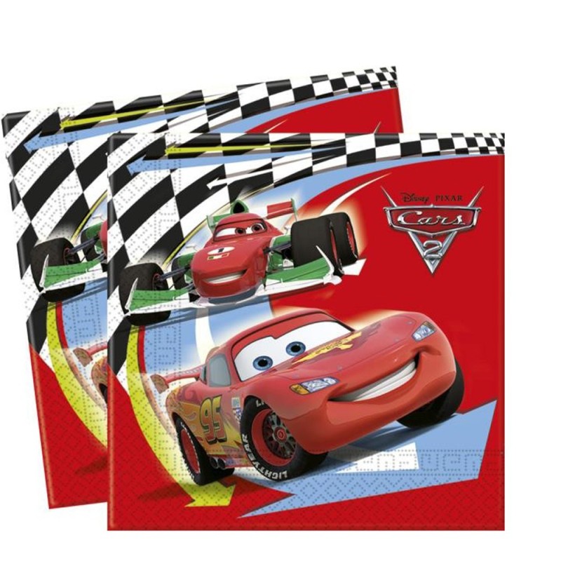 Tovaglioli Cars 2 33x33 cm – Trasforma la Festa di Compleanno in una Gara da Campioni