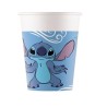 Bicchieri di Carta Stitch per Feste di Compleanno Bambini – Set 8 Pezzi 200 ml | Party Disney Originale