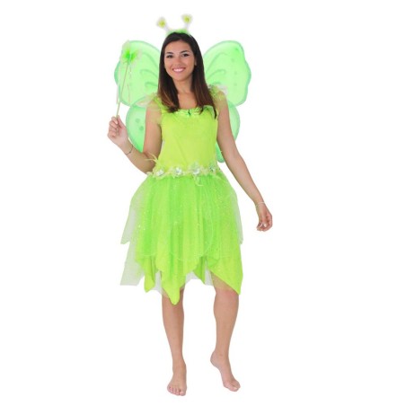 Costume Trilly Donna Adulto – Abito Fatina con Ali e Bacchetta | Travestimento Magico Taglia M