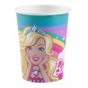 Bicchieri Barbie Multicolore 200 ml – Set da 8 in Cartone per Feste Glamour, Compleanni e Party a Tema