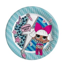 Piatti Lol Surprise Originali Ø19,5 cm – Set 8 Piatti Monouso per Festa di Compleanno Bambina, Party Colorato e Divertente