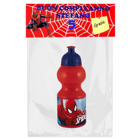 Regalini Compleanno Spiderman: Borraccia 400ml Personalizzata con Nome