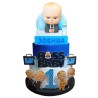 Torta Scenografica Baby Boss in Polistirolo Personalizzata – Decorazione Compleanno con Nome ed Età, Effetto 3D