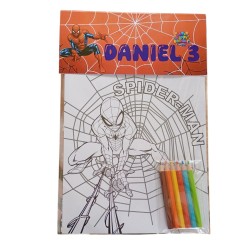 Regalini Fine Festa Spiderman – Kit Colorare Personalizzato con Nome ed Età