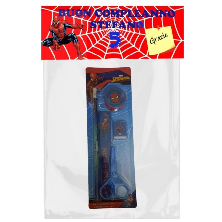 Regalini Compleanno Spiderman: Kit Cancelleria Personalizzato con Nome