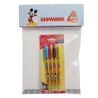 Set 4 Penne Personalizzate Topolino Mickey con Nome e Età – Regali Fine Festa Compleanno