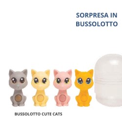Set 24 Bussolotti con Gattini – Regalini Fine Festa Compleanno Bambini, Gadget Tema Gatti, Idea Ricordo Economica e Colorata