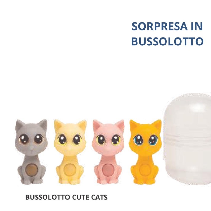 Set 24 Bussolotti con Gattini – Regalini Fine Festa Compleanno Bambini, Gadget Tema Gatti, Idea Ricordo Economica e Colorata