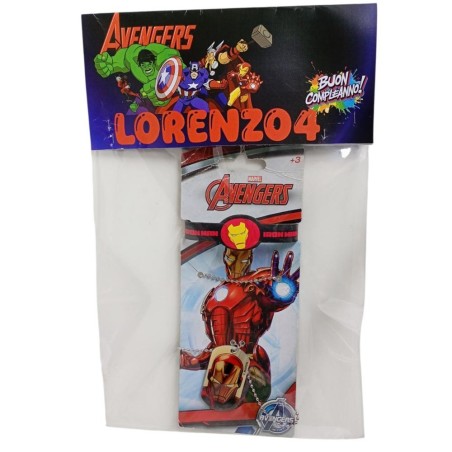 Regalini Fine Festa Compleanno Iron Man Personalizzati – Collana con Pendolo + Bracciale per Bambini