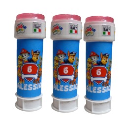 Regalini Compleanno Paw Patrol Personalizzati – Bolle di Sapone con Nome & Età per Feste Bambini