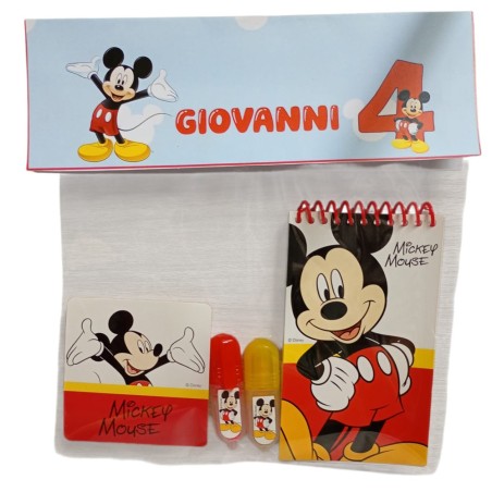 Regalino Fine Festa Topolino Personalizzato con Nome ed Età – Gadget Compleanno Bambini Disney Mickey Mouse