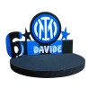 Topper Inter Personalizzato in Polistirolo con Nome ed Età – Decorazione Compleanno Tema Calcio