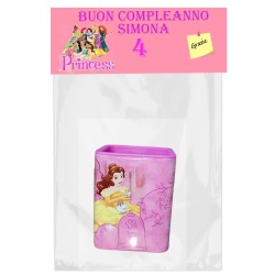 Kit Regalino Fine Festa Principesse Disney – Set Personalizzato con Nome ed Età