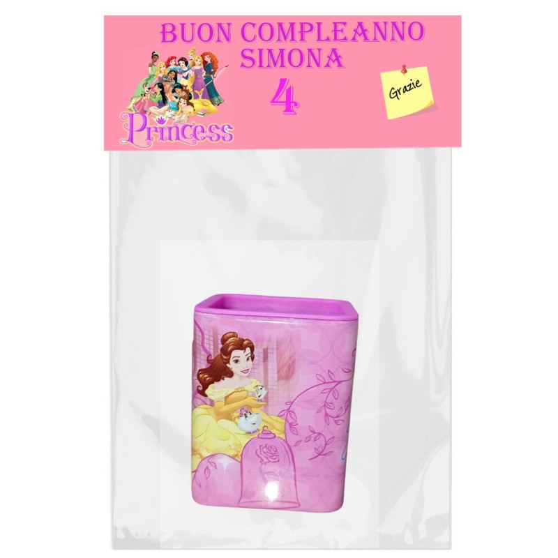 Kit Regalino Fine Festa Principesse Disney – Set Personalizzato con Nome ed Età
