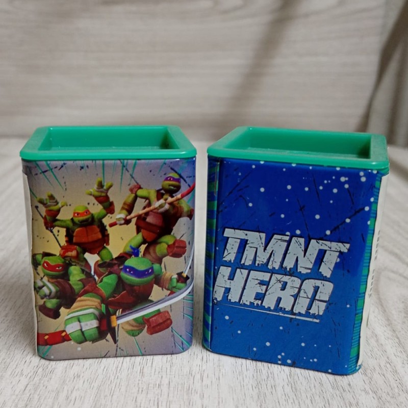 Temperamatite Tartarughe Ninja Marvel con Serbatoio in Latta – 2 Fori in Plastica – Accessorio Scuola Bambino 7 cm