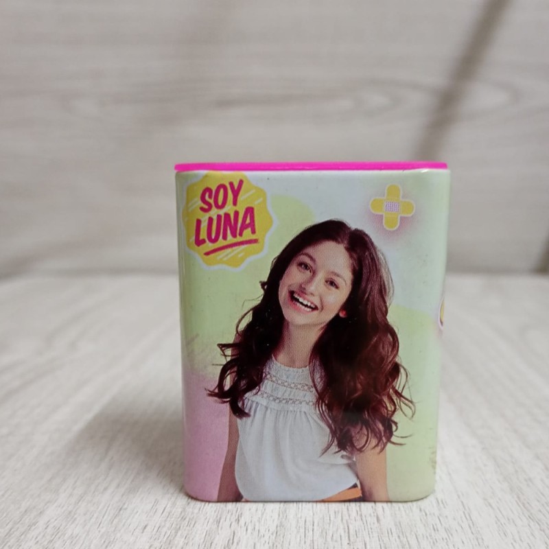 Temperamatite Soy Luna Disney con Serbatoio in Latta | 2 Fori in Plastica 7 cm – Idea Regalo Bambina Scuola e Cartoleria