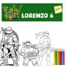 Album da Colorare Ninja Personalizzato con Nome ed Età Regalino Compleanno