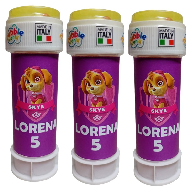 Bolle di Sapone Regalini Compleanno Fine Festa Minions Personalizzati con Nome Età