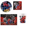 Kit Festa Compleanno Spiderman Bambini Coordinato Tavola Party da 8 a 40 Persone con Piatti Bicchieri Tovaglioli e Tovaglia