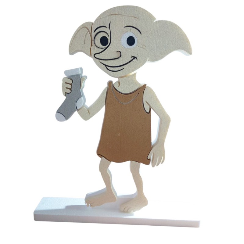 Sagoma Harry Potter Dobby Personalizzata con Nome 3D – Decorazione Compleanno a Tema Magia con Base d’Appoggio 75–80 cm