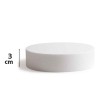 Base per Torte in Polistirolo Professionale - Formato Tondo, Varie Misure (H 3cm) - Supporto Rigido per Cake Design e Dummy