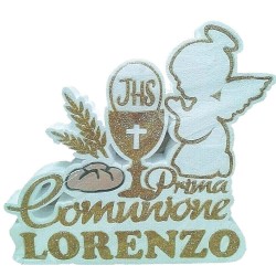 Scritta Prima Comunione in Polistirolo Personalizzata con Nome Oro 50 cm – Decorazione Comunione Bambino Bambina