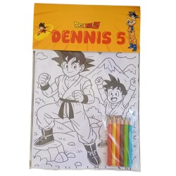 Album da Colorare Dragon Ball Personalizzato – Kit Regalino Fine Festa con Nome ed Età