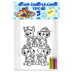 Regalini Compleanno Paw Patrol: Kit Colorare Personalizzato