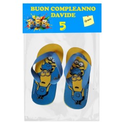 Regalini Compleanno Minions: Infradito Personalizzate con Nome – Taglie 26-36