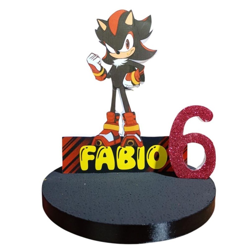 Centro Tavola 3D Super Sonic e Big the Cat - Compleanno Personalizzato