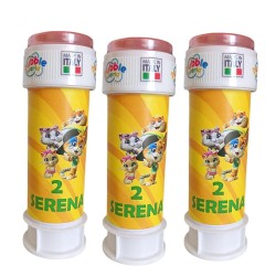 Bolle di Sapone Personalizzate 44 Gatti con Nome ed Età – Regalini Fine Festa Compleanno Bambini | Gadget Party a Tema
