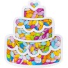 Portaconfetti a Forma di Torta in Polistirolo - Decorazione per Feste di Compleanno