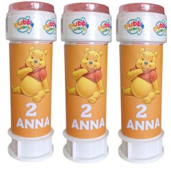 Regalini Fine Festa Winnie the Pooh – Bolle di Sapone Personalizzate con Nome ed Età | Gadget Compleanno Bambini