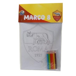 Regalini Fine Festa Roma – Kit da Colorare Personalizzato con Nome ed Età | 4 Fogli + 6 Matite Colorate