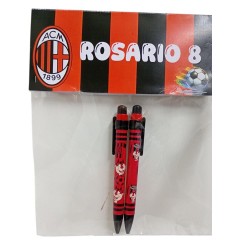 Regalino Compleanno Rossonero Set 2 Penne Scatto Milan Personalizzate con Nome e Età Regalino Compleanno Rossonero