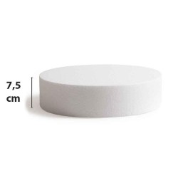 Base per Torte in Polistirolo Professionale - Formato Tondo, Varie Misure (H 7,5 cm) - Supporto Rigido per Cake Design e Dummy
