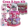 Kit Festa Hello Kitty FULL – Torta 70cm, Coordinato e Bolle