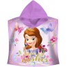 Poncho Mare e Piscina Principessa Sofia Disney Accappatoio a Mantella in Microcotone 110x55 cm Asciugamano con Cappuccio