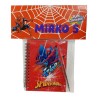 Set Regalo Fine Festa Spiderman Personalizzato | Taccuino a Spirale Marvel e Penna Gadget Compleanno Bambino con Nome e Età