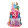 Torta Scenografica Principesse Disney & Frozen 3D Dummy Cake 3 Piani Personalizzata Nome/Età Castello Incantato e 7 Personaggi