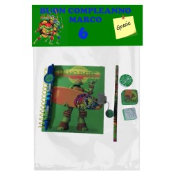 Regalini Compleanno Ninja Personalizzati: Diario con Lucchetto e Set Scrittura
