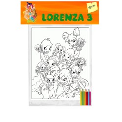 Kit Colorare Winx Personalizzato: Album e Matite Colorate Regalini Festa Compleanno