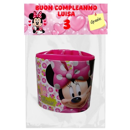 Regalini Compleanno Minnie: Portapenne in Latta Personalizzato con Scomparti