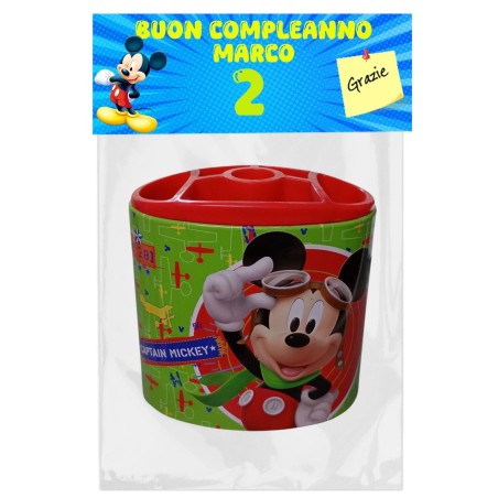 Regalini Compleanno Topolino: Portapenne in Latta Personalizzato con Scomparti