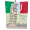 Busta Regalo Shopper Italia: Torre di Pisa Glitterata (20x15x8 cm)