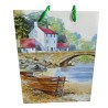 Shopper Regalo "Paesaggio ad Acquerello" - Busta Artistica 20x15x8 cm